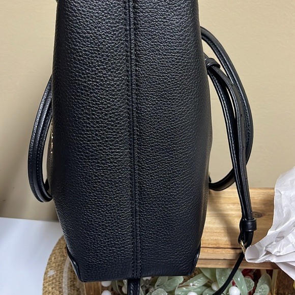 Coach Authentic Satchel Shoulder/Crossbody Bag A 2261-C6229 Black Pebbled - Picture 14 of 16